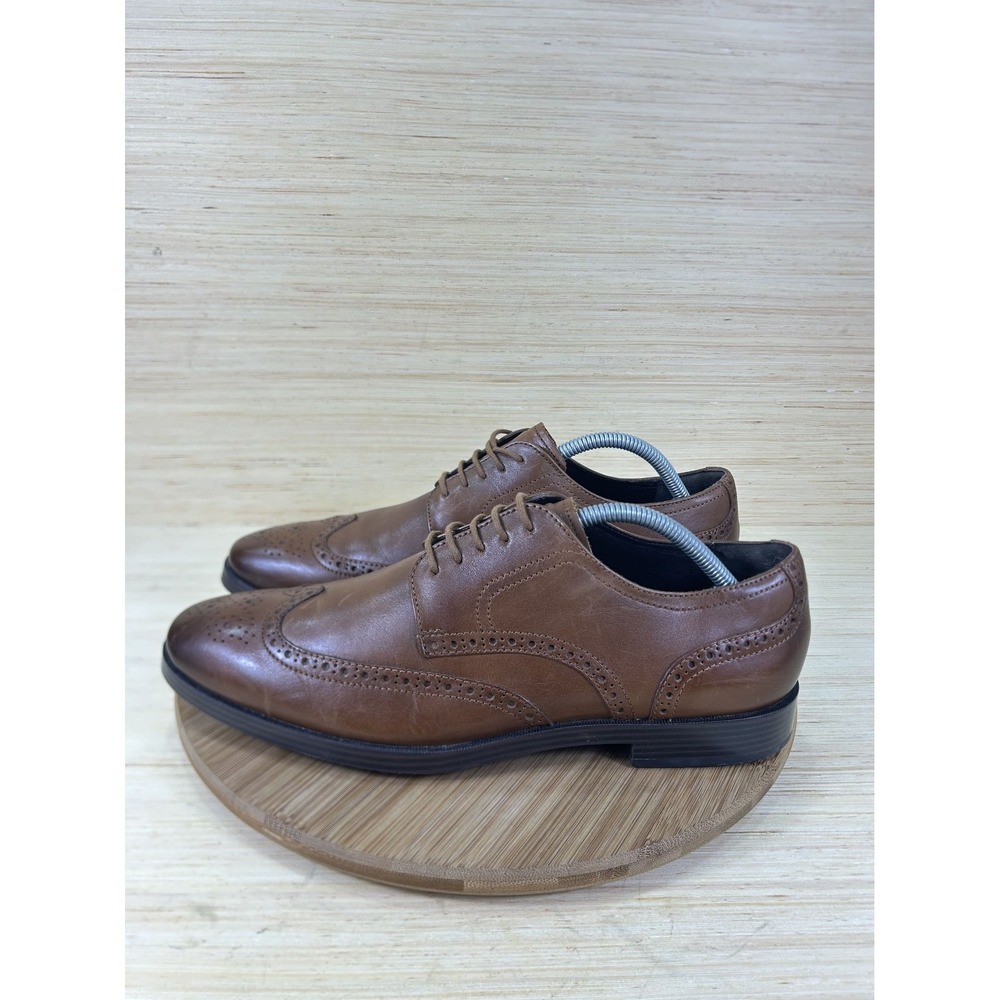 Cole Haan Jefferson Grand OS Brown Leather Wingtip Dress Shoes Mens 10.5 WIDE